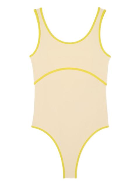 contrasting-trim swimsuit