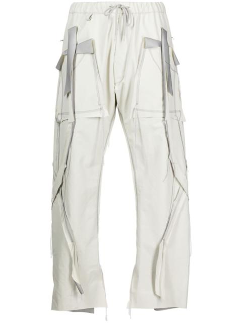 panelled nylon trousers