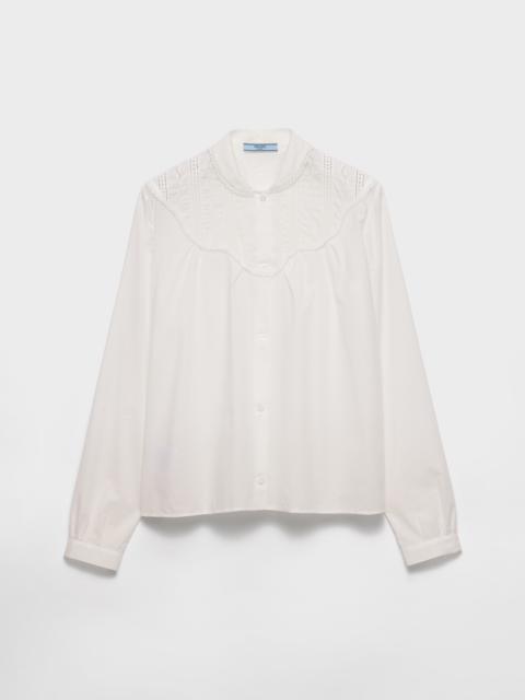 Embroidered batiste shirt