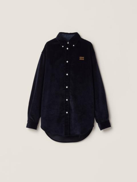 Corduroy and suede shirt