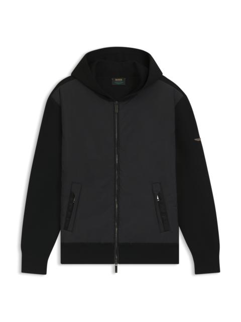 BOSS X ASTON MARTIN ZIP-UP HOODIE IN VIRGIN WOOL