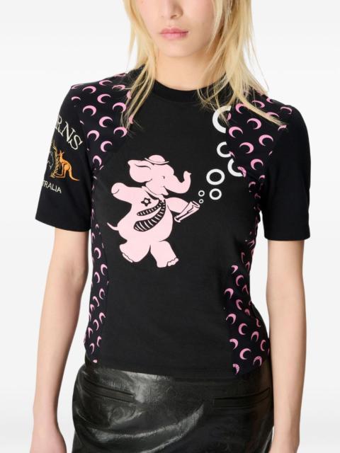 logo-print elephant-graphic T-shirt