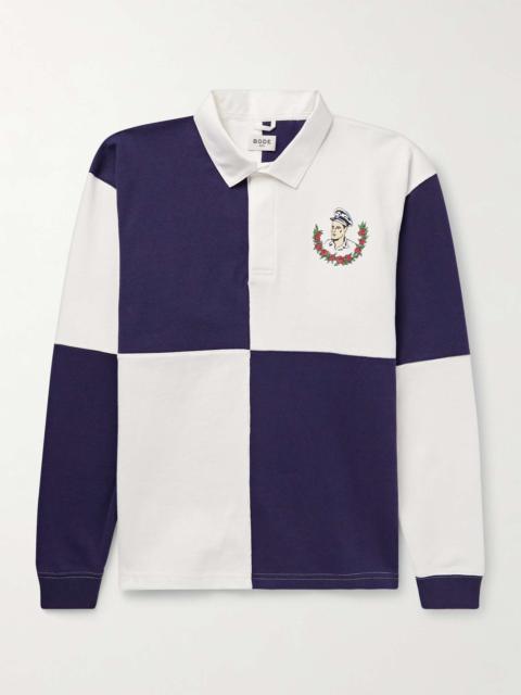 Grandfather Appliquéd Printed Cotton Polo Shirt