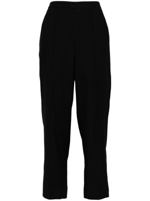 brushed mid-rise trousers