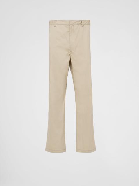 Stretch poplin pants