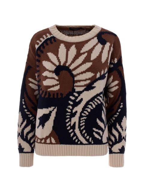 patterned-jacquard sweater