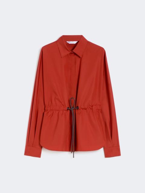 Cotton poplin shirt - RED