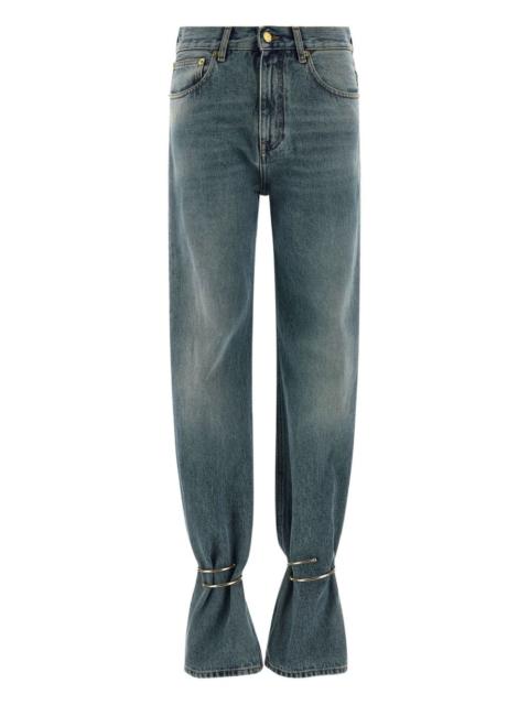 Marion hoop-detail cotton jeans