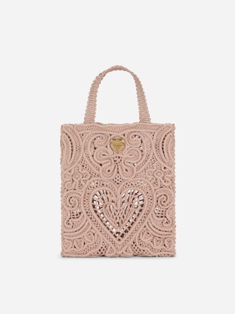 Small cordonetto lace shopper