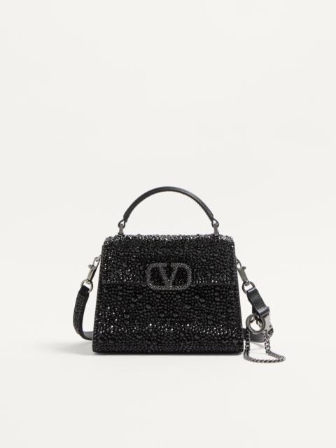 MINI VSLING HANDBAG WITH SPARKLING EMBROIDERY