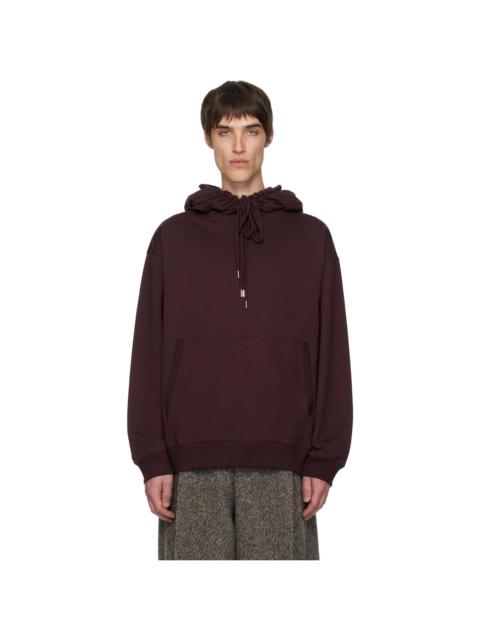 Burgundy Loose Fit Hoodie