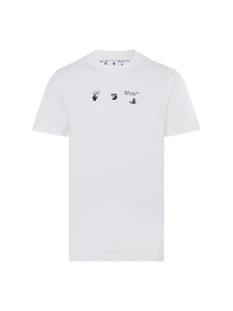 Off-White Peace Worldwide Over Tee 'White/Green' OMAA038R21JER0080155