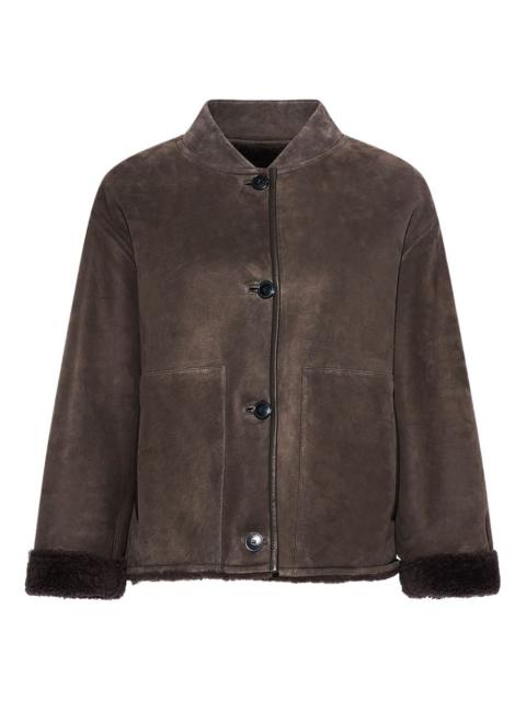suede shearling varsity jacket