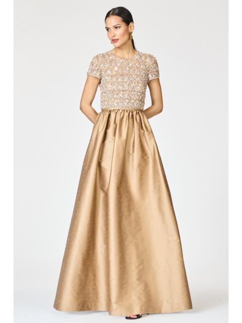 EMBELLISHED LONDA GOWN - CAFE