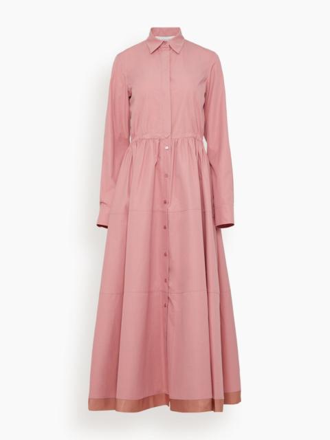 Midi Shirt Dress in Dusty Pink