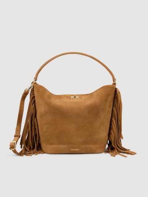 FRINGED SUEDE BUCKET BAG TANGOSO