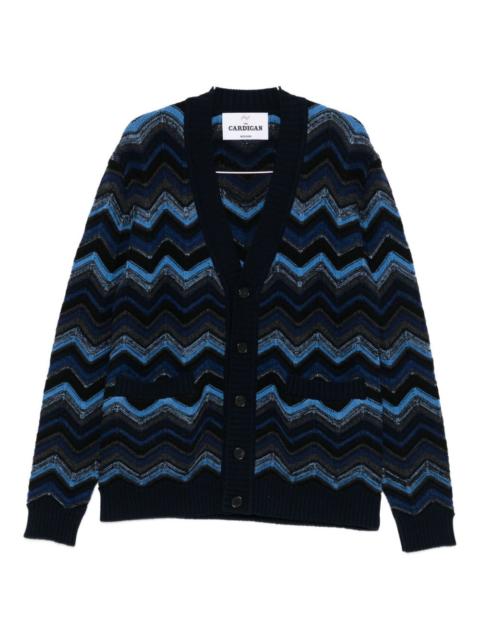 chevron-knit cardigan
