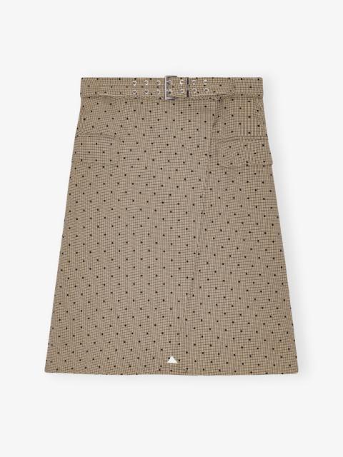 FLOCK CHECK SUITING SKIRT