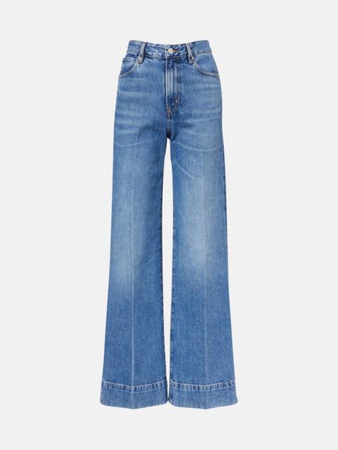 Slice high-rise flared jeans