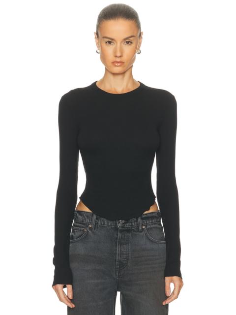 Scoop Hem Long Sleeve Tee