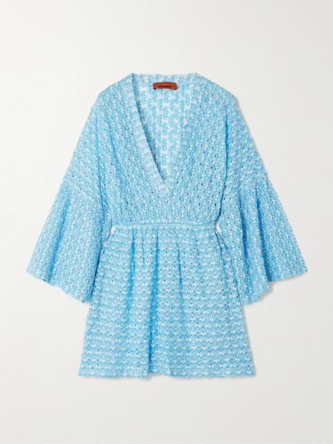 Mare Metallic Crochet-knit Kaftan
