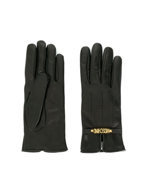 logo plaque gloves