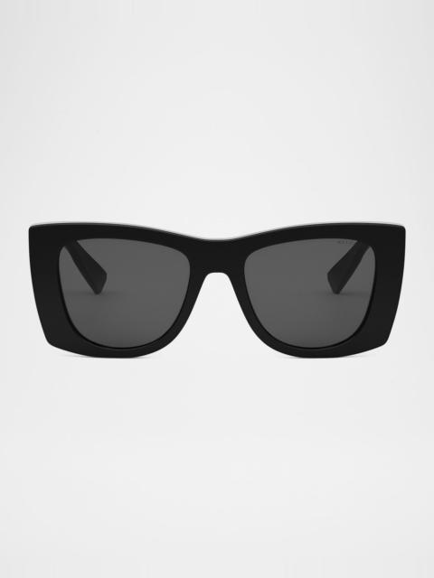 Roma Oversized Acetate & Nylon Butterfly Sunglasses