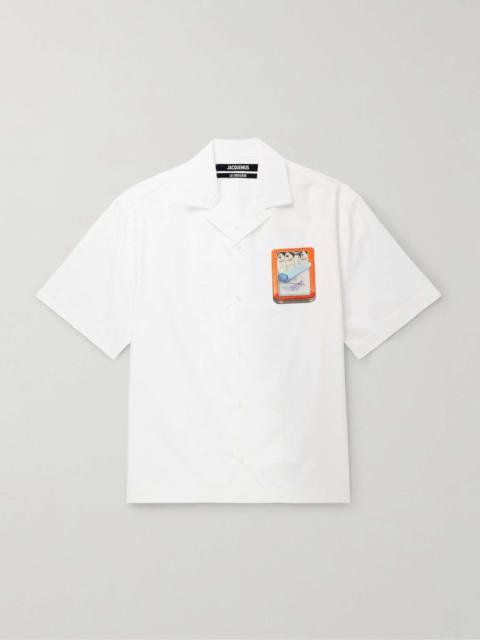 Jean Camp-Collar Printed Cotton-Poplin Shirt