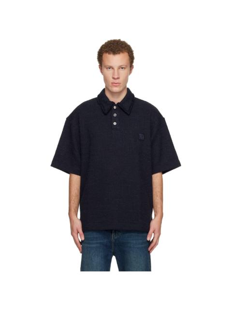 Navy Tweed Polo