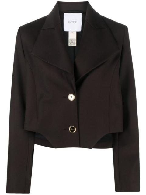 cut-out cropped blazer