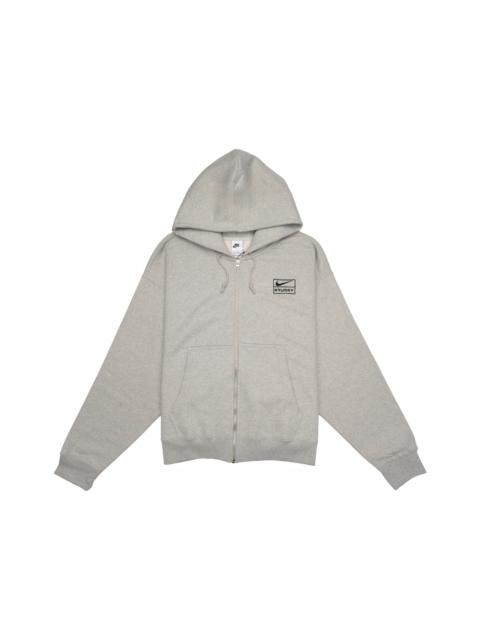 Stussy x Nike Fleece Zip Hoodie Grey Heather