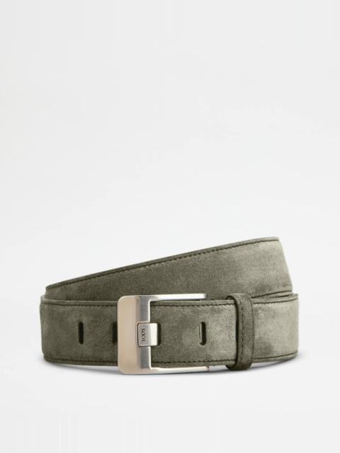 BELT IN SUEDE - GREEN
