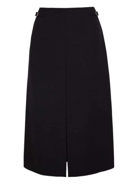 buckle slit midi skirt