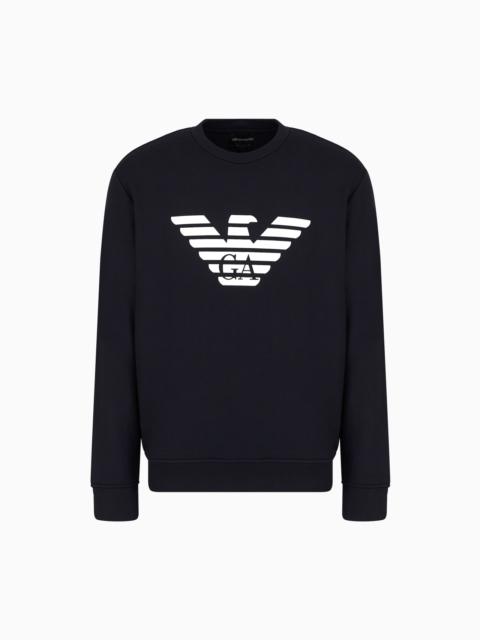 Modal-blend sweatshirt with logo print