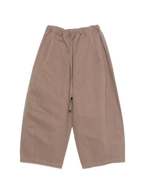 drawstring culottes trousers