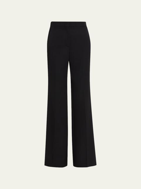Flare-Leg Wool Pants