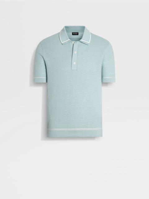 LIGHT BLUE PREMIUM COTTON POLO SHIRT