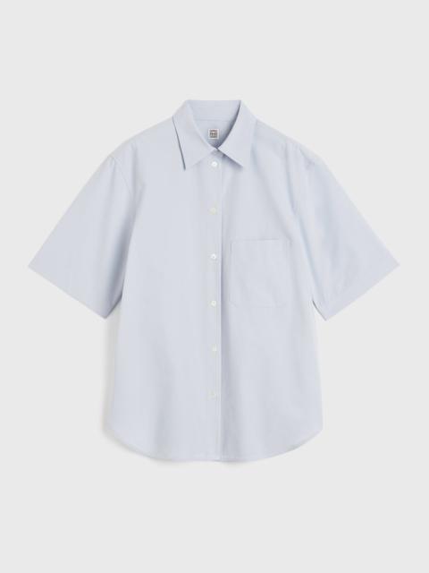 Short-sleeve poplin shirt ice