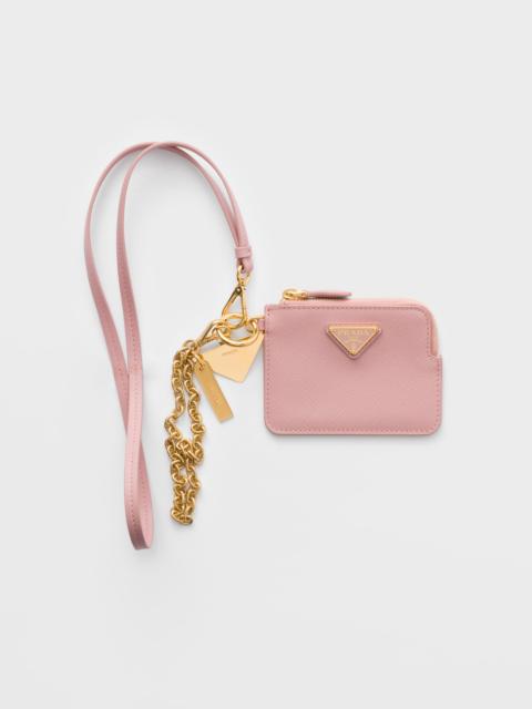 Saffiano leather smartphone case with card holder