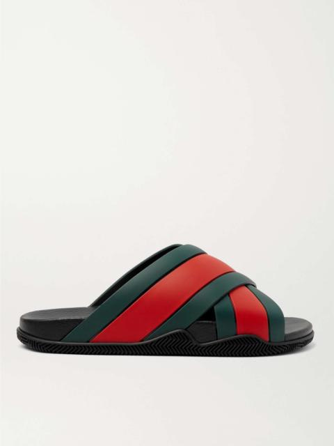 Men's rubber slide sandal with Web