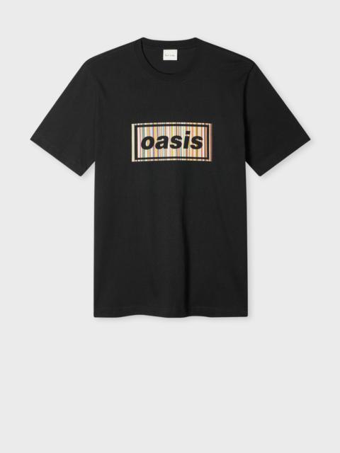Paul Smith x Oasis - Black 'Signature Stripe' Logo T-Shirt