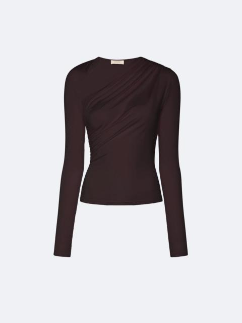 Jersey Asymmetrical Ruched Top