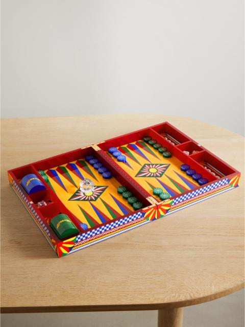 Caretto Resin And Wood Backgammon Set