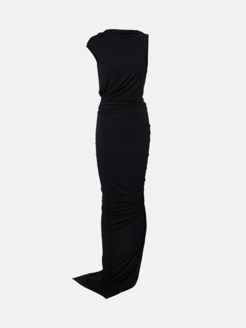 Eva draped jersey maxi dress