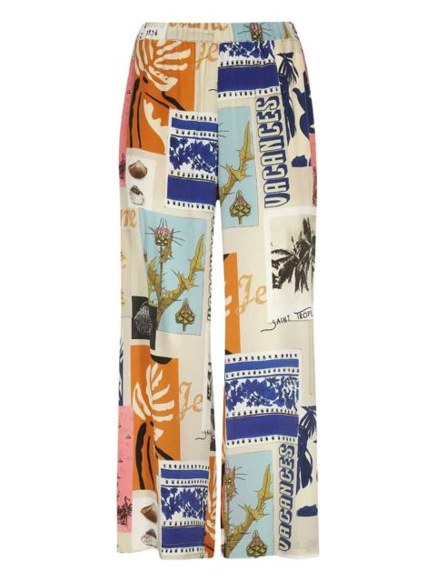 geometric-print trousers