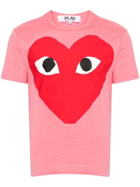 Heart-print cotton T-shirt
