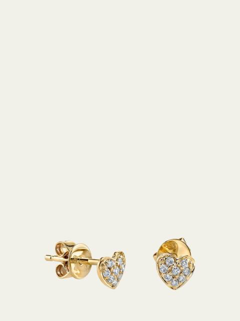 14k Diamond Heart Single Stud Earring