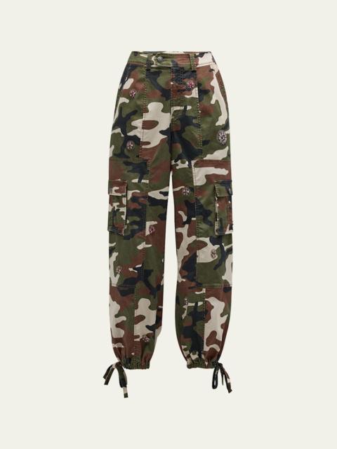 Love Camo Zola Embellished Twill Pants