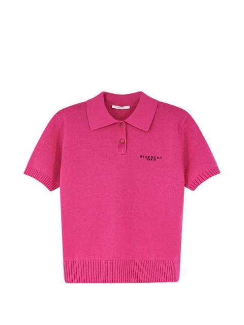 logo-embroidered polo top