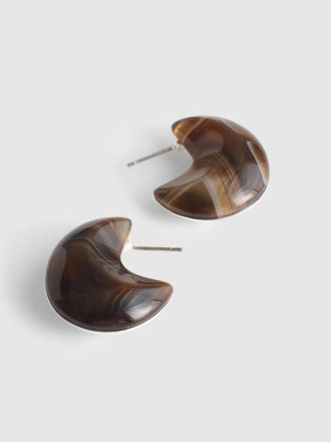 Semiprecious Chunky Hoop Earrings